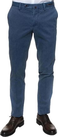 PT01 Slim Fit Chino met Marmer Effect - Heren - Chinos - Blauw - 3XL - Katoen - Broeken