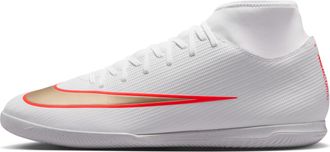 Nike Mens Mercurial Superfly 11 Club Indoor/Court High-Top Soccer Shoes in White | IO1495-100