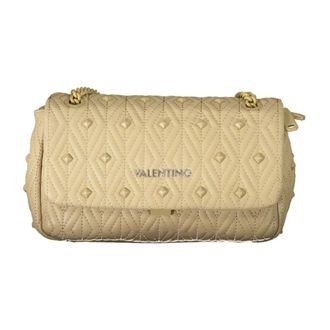 Mario Valentino Tassen, Dames, Beige, ONE Size, Beige Schoudertas met Kettingband