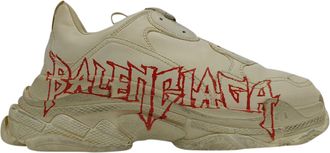 Balenciaga Pre-owned Mens Triple S DIY Metal Sneakers in White - Grey - Size EU 44