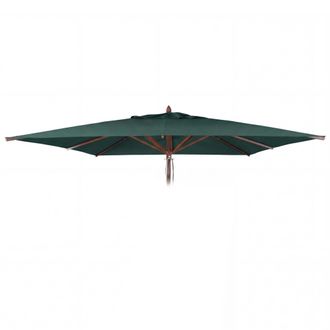 Hhg Funda De Repuesto Para Sombrilla De Madera Para Hosteler&iacute;a Hhg-502b, Funda Para Sombrilla, Cuadrada 3x3 M, Poli&eacute;ster, Verde Oscuro