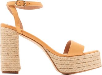 Andrea Gomez 40 mm leren sandalen met plateauzool - Bruin