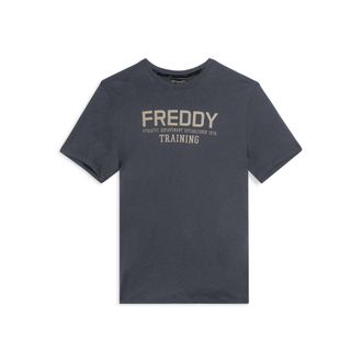 Freddy T-shirt con logo centrale e dettaglio camouflage