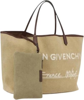 Givenchy Pre-owned Tote Bags, female, Beige, Size: ONE SIZE Pre-owned Canvas Tote Bag