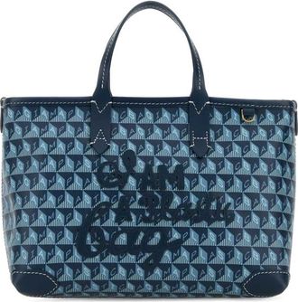 Anya Hindmarch Printed Canvas Xs I Am A Plastic Bag Handbag