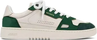 Axel Arigato Dice Lo Cracked Leather Sneaker in White/kale Green at Nordstrom, Size 41