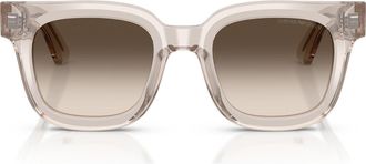 Emporio Armani 47mm Square Sunglasses in Shiny Tundra Brown at Nordstrom