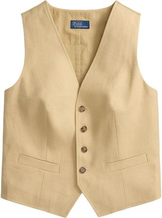 Ralph Lauren Hennep Vest - Dames - Gillet - Beige - S - Hennep - Kostuums