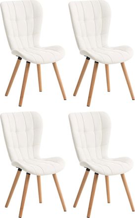 Clp Clp - Juego De 4 Silla De Comedor Elda Blanco