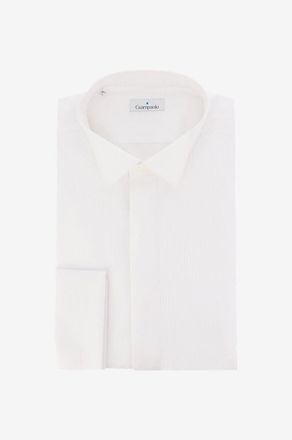 Giampaolo Lang&auml;rmeliges Hemd aus Baumwolle