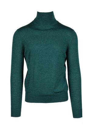 Ballantyne Wool Turtleneck Pullover - Green