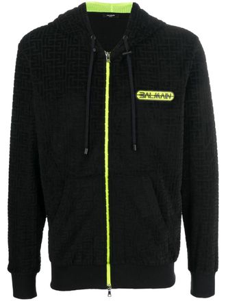 Balmain Hoodie met logoprint - Zwart