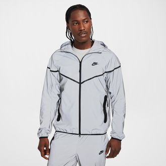 Nike Mens Tech Woven Reflective Jacket in Grey | FZ7585-035