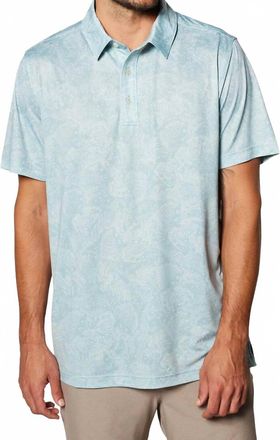 Toes on the Nose Ace Short Sleeve Polo In Pool Waves