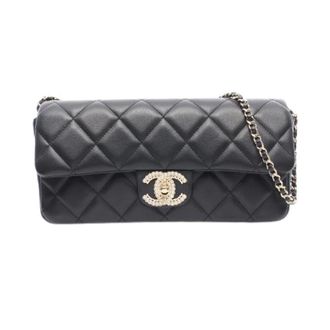 Chanel Pre-owned Matelasse Lambskin Schoudertas - Dames - Pre-owned - Zwart - Maat: ONE Size Leer