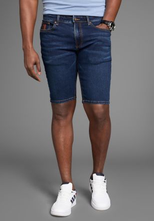 Bruno Banani Jeansshorts BRUNO BANANI Hutch-Shorts, Herren, Gr. 38, L&auml;nge 32, blau (dunkelblau), Denim/Jeans, Obermaterial: 98% Baumwolle, 2% Elasthan, unifarben, 