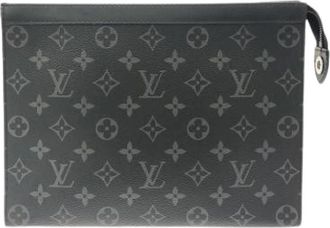 Louis Vuitton Pre-owned Monogram Eclipse Pochette - Heren - Vintage Clutch - Zwart - ONE Size - Vintage