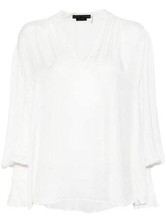 Alice & Olivia Onica long-sleeved blouse - White