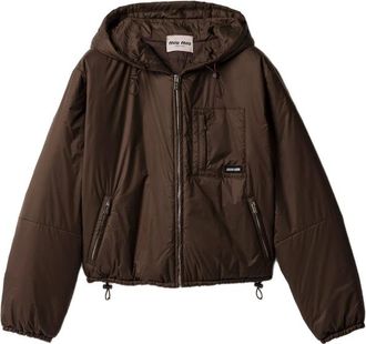 Miu Miu Cropped Ripstop Down Jacket