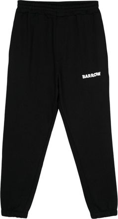 Barrow rubberised-logo track pants - unisex - Cotton - L - Black
