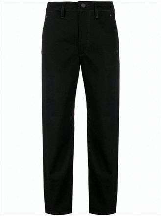 Christophe Lemaire High-Waisted Black Denim Pants With Straight-Leg Silhouette