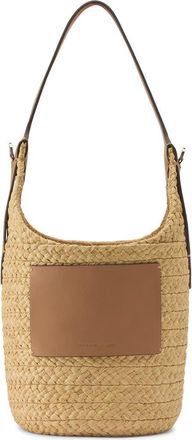 Helen Kaminski Nisida Raffia Bucket Bag in Natural/Caramel at Nordstrom