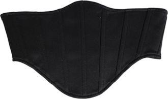 Dolce & Gabbana Womens Black Cotton Waist Tuxedo Belt Cummerbund