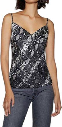 Nation Ltd Snakeskin Cami Top In Black Multi