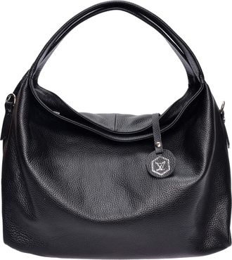 Luisa Vannini Zwart Rundleer Tas