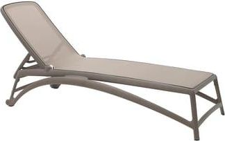NARDI Reclining deckchair on wheels Atlantico - Beige - Outdoor fabric - Designer Raffaello Galiotto