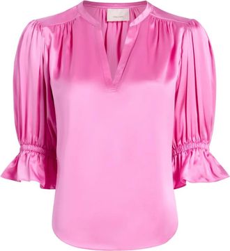 Cinq &agrave; Sept Blusa Fiona con scollo a V - Rosa