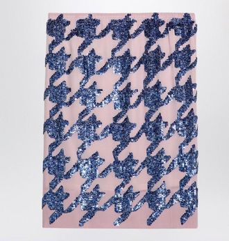 Dries Van Noten Womens Pink Silk Sequin Skirt - Light Pink - Size EU 40 (Womens)