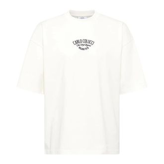Carlo Colucci Carlo Colucci, T-Shirts, male, White, Size: 2XL The Knit Legend T-Shirt