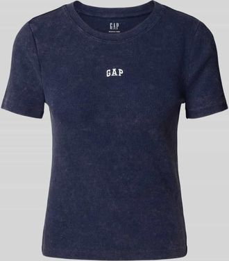 GAP T-Shirt mit Label- und Motiv-Stitching in Marine, Gr&ouml;&szlig;e M
