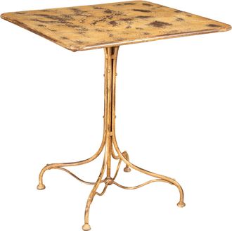 Biscottini International Biscottini - Mesa De Hierro Forjado Con Acabado De Crema Antigua