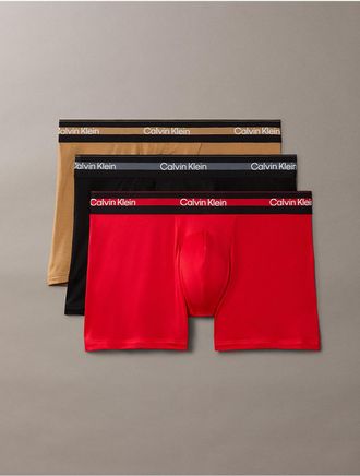 Calvin Klein Mens Icon Active Mesh 3-Pack Trunk - Multi - XL