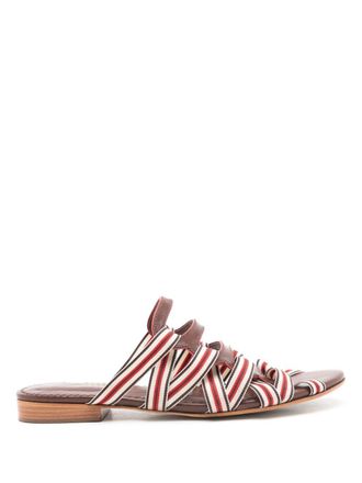 Sarah Chofakian Sandali slides Mia con cinturini - Marrone