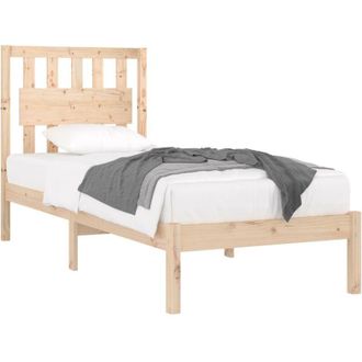 vidaXL Bed Frame without Mattress Solid Wood Single vidaXL