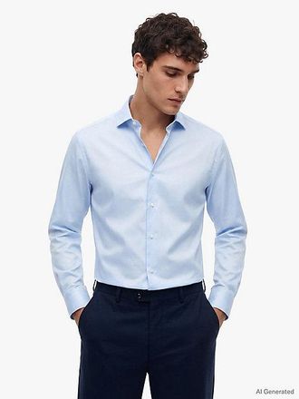 Tommy Hilfiger New York Label Slim Fit Flex Collar Shirt