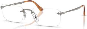 Persol 57mm Rectangle optical glasses in Grey at Nordstrom