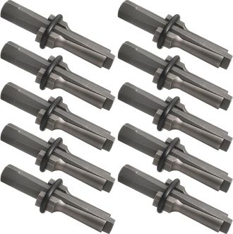No Brand Juego De 10 Piezas De Cu&ntilde;as Divisorias De Roca De 1,8 Cm Y Almohadillas De Plumas Para Granito, Hormig&oacute;n Y M&aacute;rmol