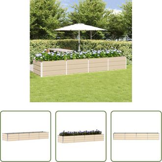 vidaXL vidaXL Fioriera interna - Fioriera Avorio 320 x 80 x 45 cm Acciaio