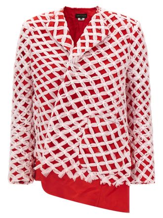 Comme Des Gar&ccedil;ons Womens Tulle Weave Blazer