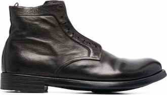Officine Creative slip-on leather boots - men - Leather/Leather/Rubber - 41 - Brown