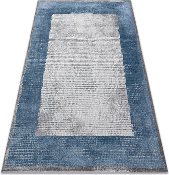 RugsX Rugsx - Alfombra Noble Moderna 9730 68 Marco Vintage - Structural Dos Niveles De Vell&oacute;n Crema / Azul Beige 160x220 Cm