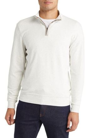The Normal Brand Puremeso Weekend Quarter Zip Top in Stone at Nordstrom, Size Xx-Large