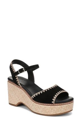 Naturalizer Della Platform Ankle Strap Sandal in Black at Nordstrom, Size 5.5