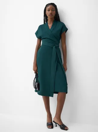 Icone Womens Piqu&eacute; wrap dress