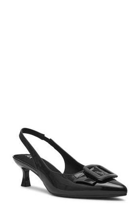 Anne Klein Ivona Slingback Pump in Black Patent at Nordstrom Rack, Size 9.5