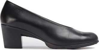 Wonders Zwarte leren hoge hak schoen - Dames - Pumps - Zwart - 41 EU - Leer - Schoenen